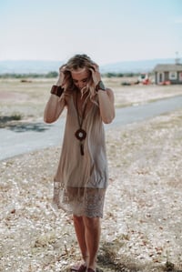 Image 3 of Prima Lace Hem Slip - Mocha