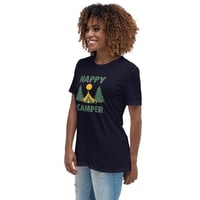 Image 3 of Women's Relaxed T-Shirt, Happy Camper T-Shirt | Camping Outdoor Adventure Graphic Tee