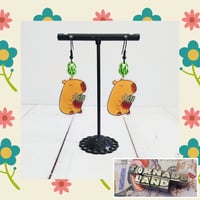 Capybara + Plant Earrings