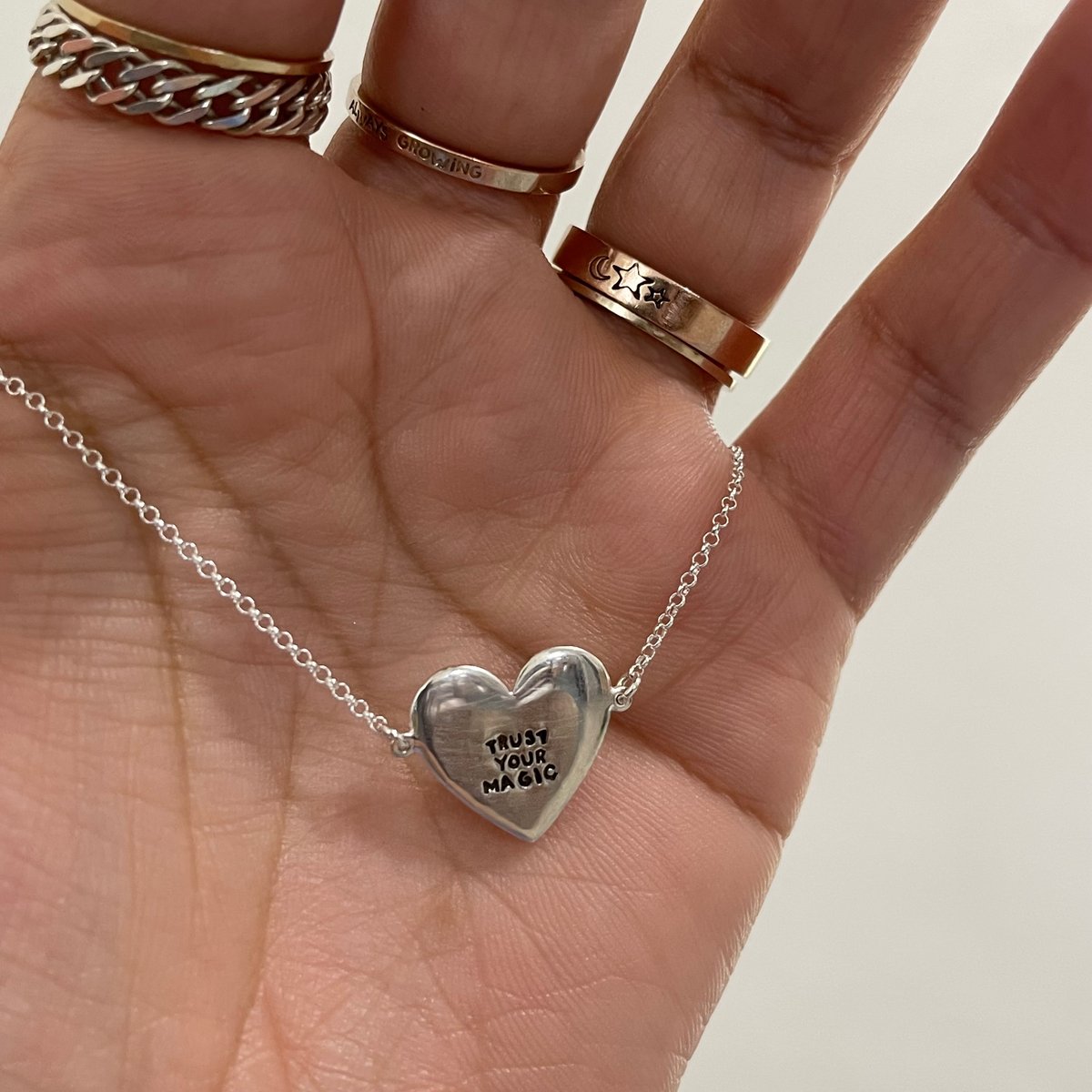 Image of big heart necklace