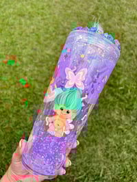 Image 3 of 24oz Acrylic Troll Snow Globe Cup