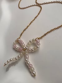 Image 1 of PEARL BOW NECKLACE 