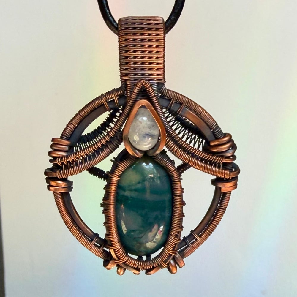 Image of Fancy Jasper & Moonstone Pendant