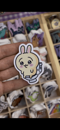 Usagi toilet sticker ( glitter ver.)