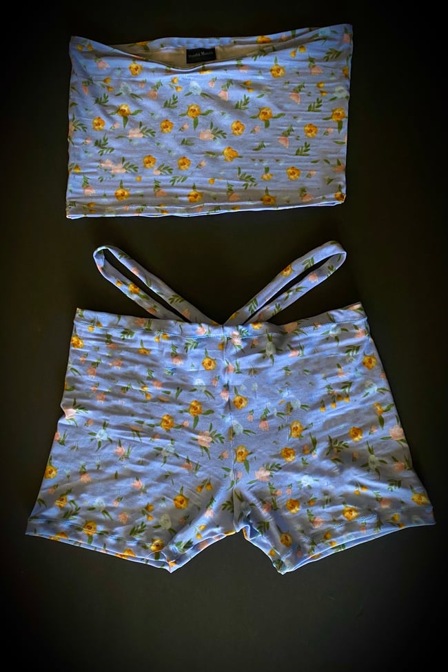 Baby Blue Floral Set