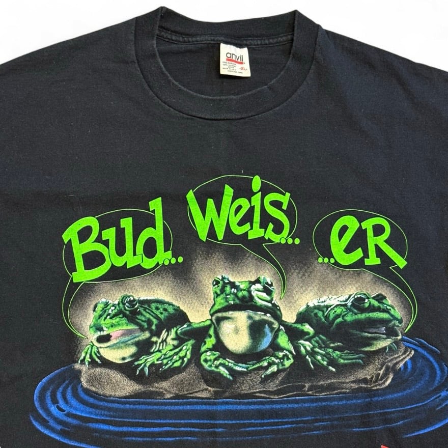 Image of 1990s Budweiser Beer Frogs Graphic Tee (XL)