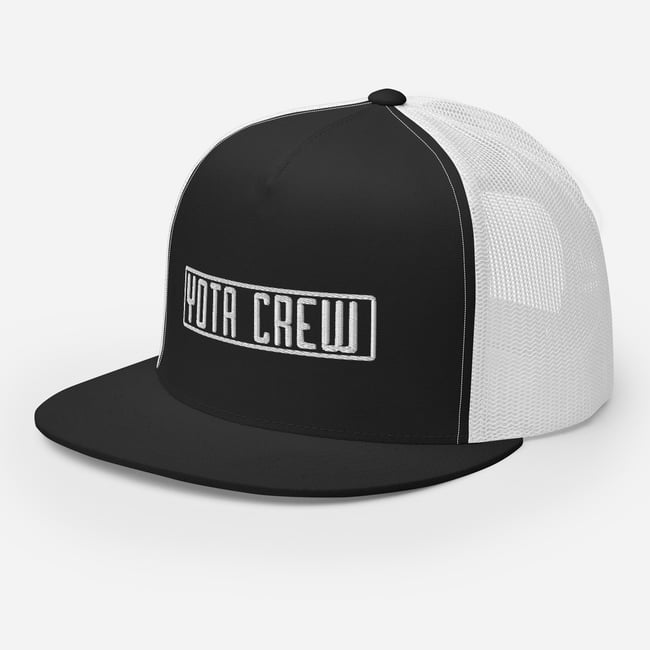 Yota Crew TXT Logo Flat Bill Trucker Cap