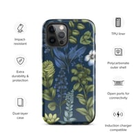 Image 12 of Art Nouveau Inspired Blue Boho Floral Tough Case for iPhone®