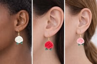 Image 1 of Rosy Rose Earrings 