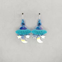 Image 2 of Iridescent Spacecraft Earrings