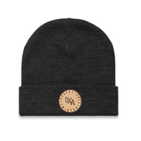 Image 3 of ‘THEO’ Faux Patch Beanie (Colours: Tan, Green and Grey)