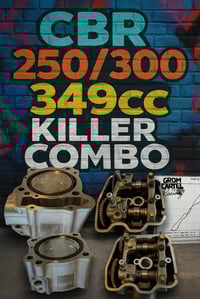 Image 1 of Strip/Street Billet 349cc STG 3 ported head big valve kit 45mm throttlebody