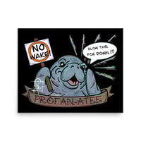 Image 2 of "Profan-atee" (black variant) matte fine art print 