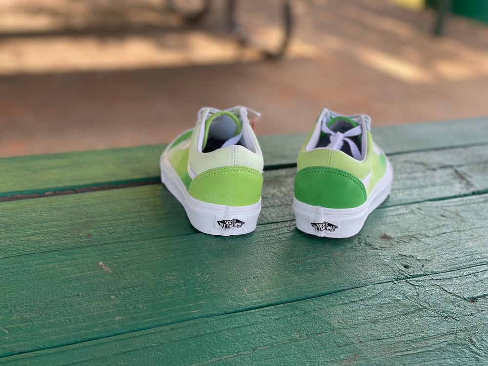Image of Custom Lime Fade Away Old Skool Vans