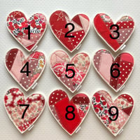 Image 2 of Readymade Patchwork Heart Decoration 