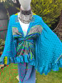 Image 1 of Amara Wrap dress - Turquoise yellow