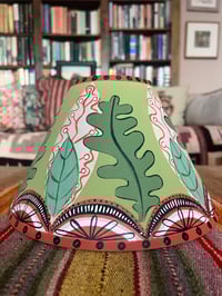 Image 1 of Leaves - 25cm base hand painted fabric shade