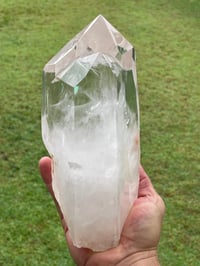 Image 12 of Clear Quartz Twin Points On Display Stand #1848
