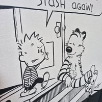 Image 3 of Calvin and hobbes "stash" hand painted 