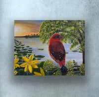 Image 1 of Cardinal and Lily Pads