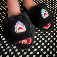Image 1 of Holographic Shark Slippers