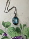 Pour Fleur. Aigue-marine sertie argent et marcassites, Art déco 1910, rare de cette taille!