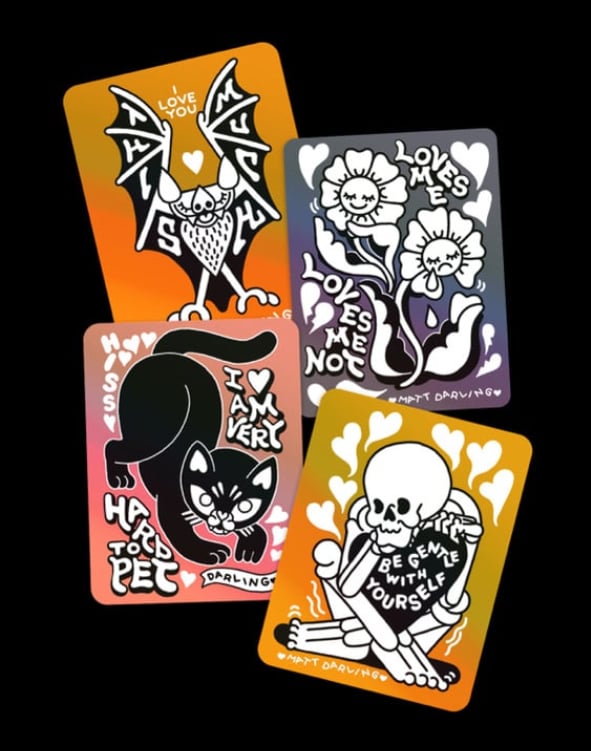 Image of 2026 holographic sticker set