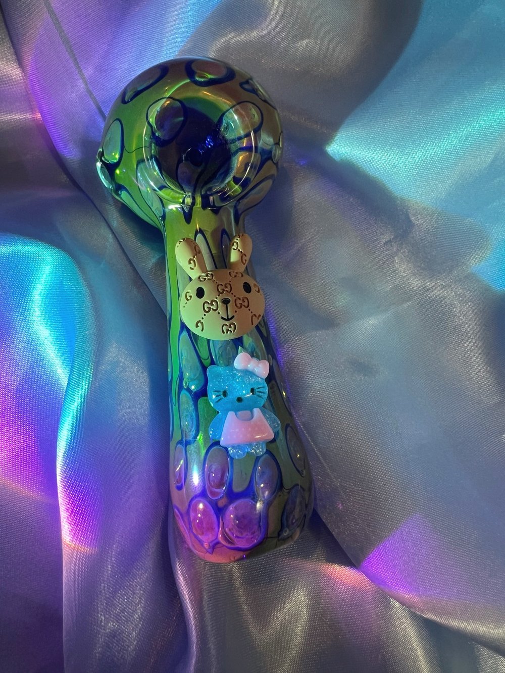 *Golden Ombre Teddy Bear & Hello Kitty craft pipe