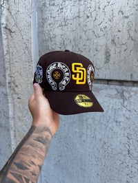 Image 1 of BROWN ASG SAN DIEGO PADRES  CUSTOM FITTED CAP