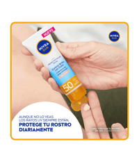 Image 3 of Nivea Protector Solar Tono CLARO SPF 50 Control de Brillo 50ml