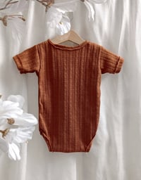 Image 3 of Sitter boys bodysuit Patrick | rusty brown | 12 months