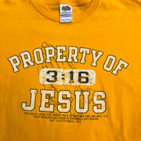 Image 3 of VTG 90s Property Of Jesus 3:16 Tee Sz XL