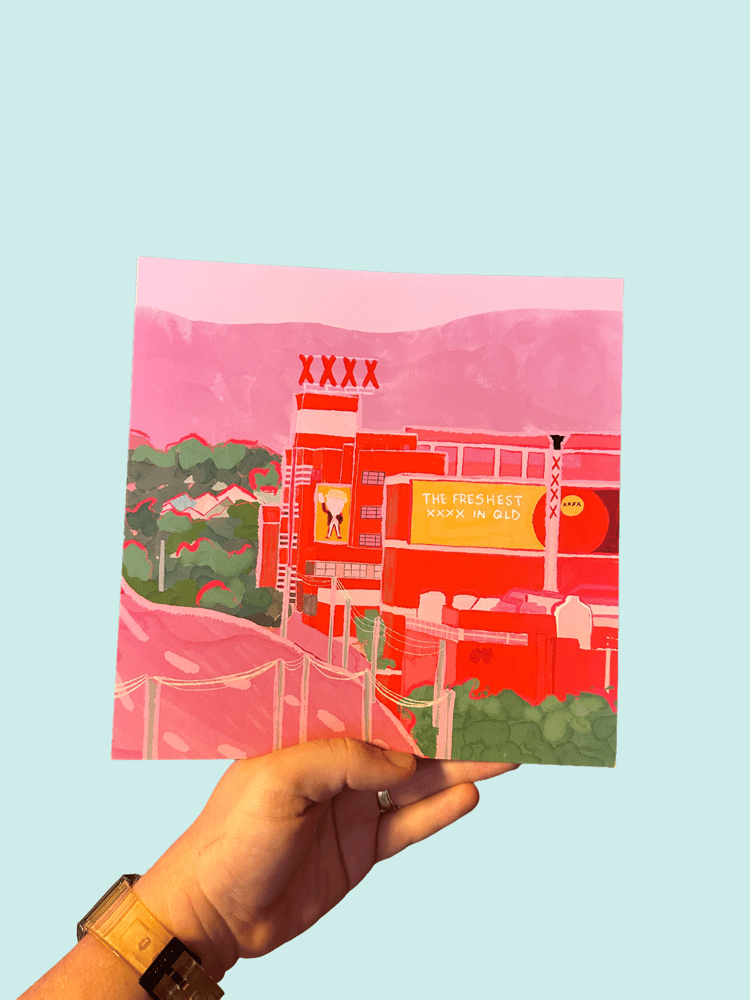 Image of Beer Town 21x21cm Square Print