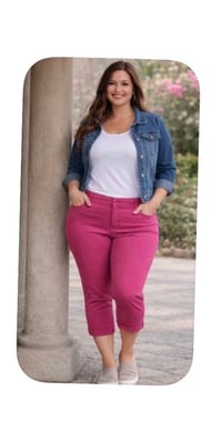 Image 3 of New 20W-22W Terra & Sky Fitted Capri Jegging #811*15