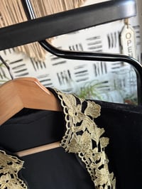 Image 2 of NWT Velour short duster with gold trim