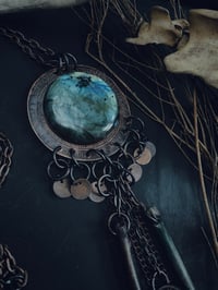 Image 2 of Relic with huge labradorite & dangle bones 