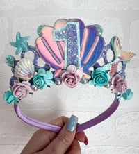 Image 1 of Lilac And Turquoise Mermaid Tiara 