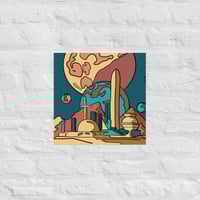 Image 1 of Retro Futurism Space Station Poster