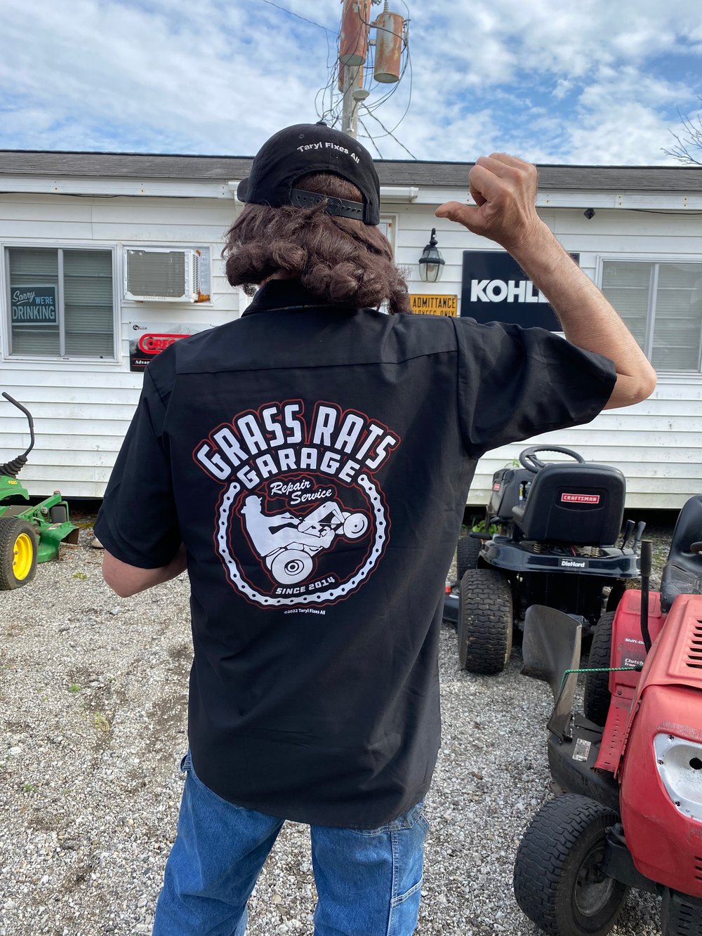 "Taryl" Grass Rats Garage ‘Wheelie’ Work Shirts! (Med-5XL)