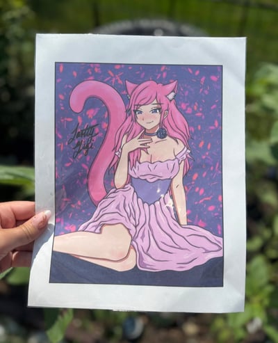 Image of Pinkie Cat Girl Art Print
