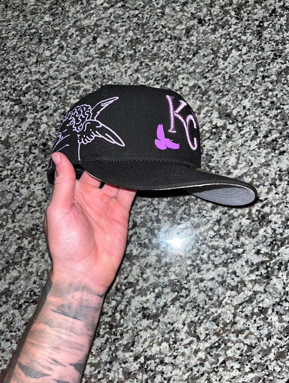 Image of ANGELIC KANSAS CITY ROYALS CUSTOM FITTED CAP