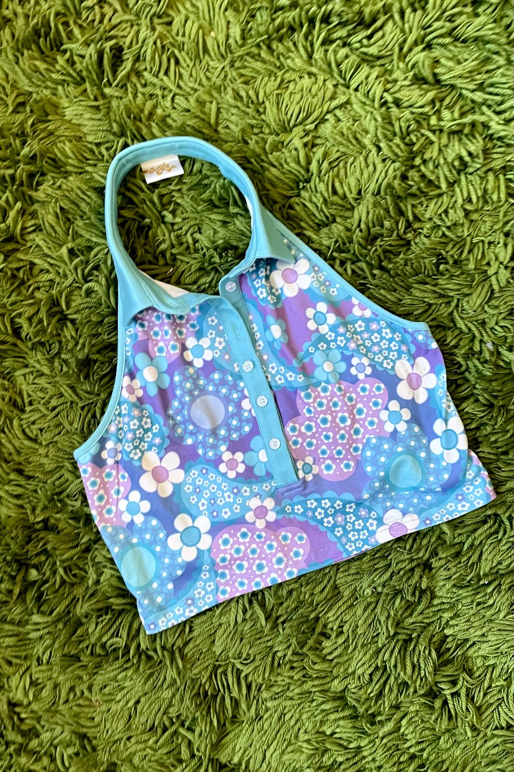 70s Collar Halter In Magic Carpet