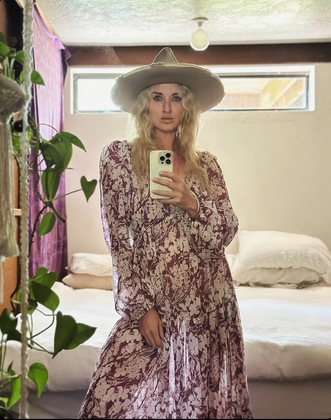 early 70s ethereal wildflower bohemian dream dress