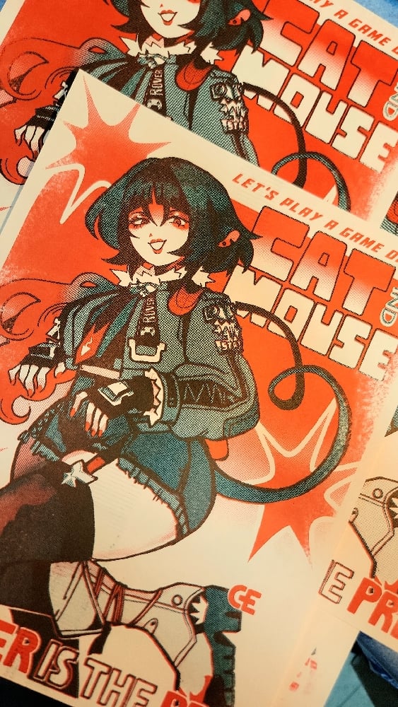 Cat & Mouse - Jane Doe Riso Print | Conjunx Endurae