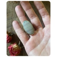 Image 1 of SALE - Grey Serpentine Solid Brass Ring