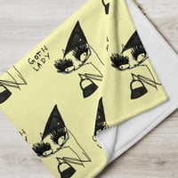 Image 3 of goth lady Throw Blanket