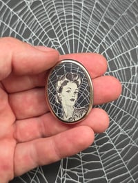 Image 1 of Vintage Brooches-  1940s engravings page & preserved spider webs - 7