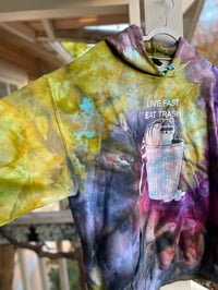 Image 2 of XL Live Fast Eat Trash Tie Dye Hoodie 1