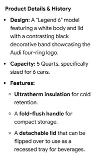 Image 4 of Audi x Igloo Cooler Set