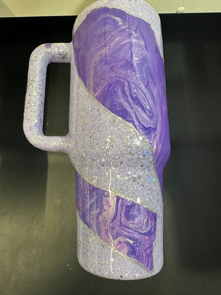 Image of 40oz purple silver 